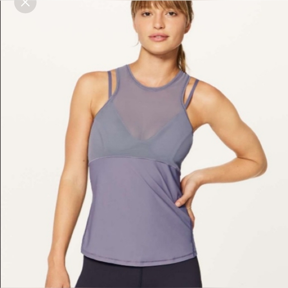 Lululemon Fresh in Mesh tank top - Dusky Lavender